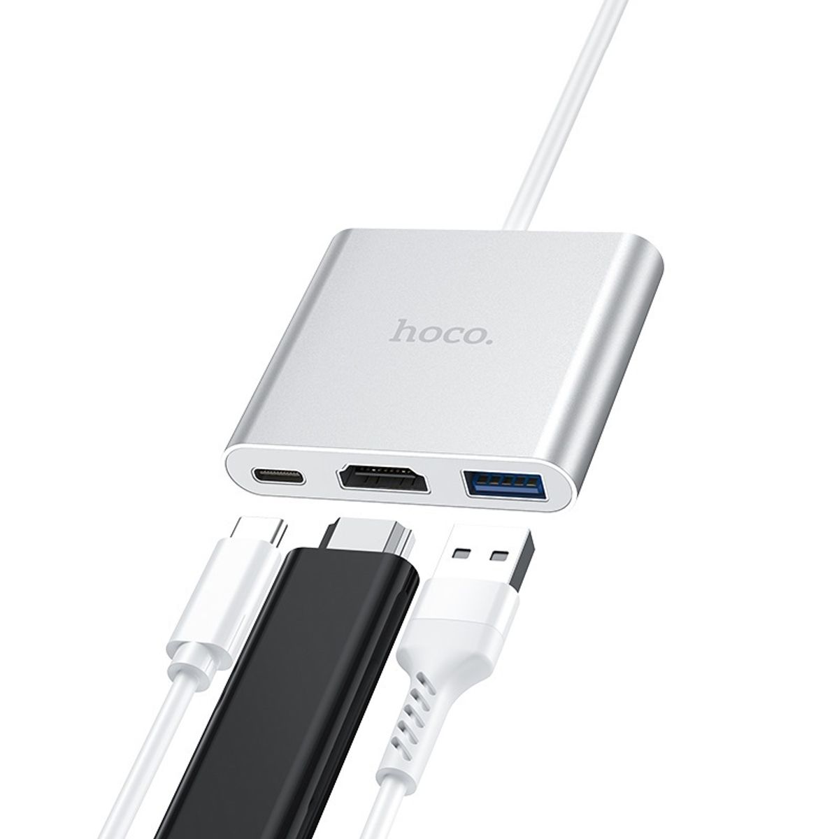 HOCO - Adaptador Hoco HB14 USB-C  a HDMI+ Usb