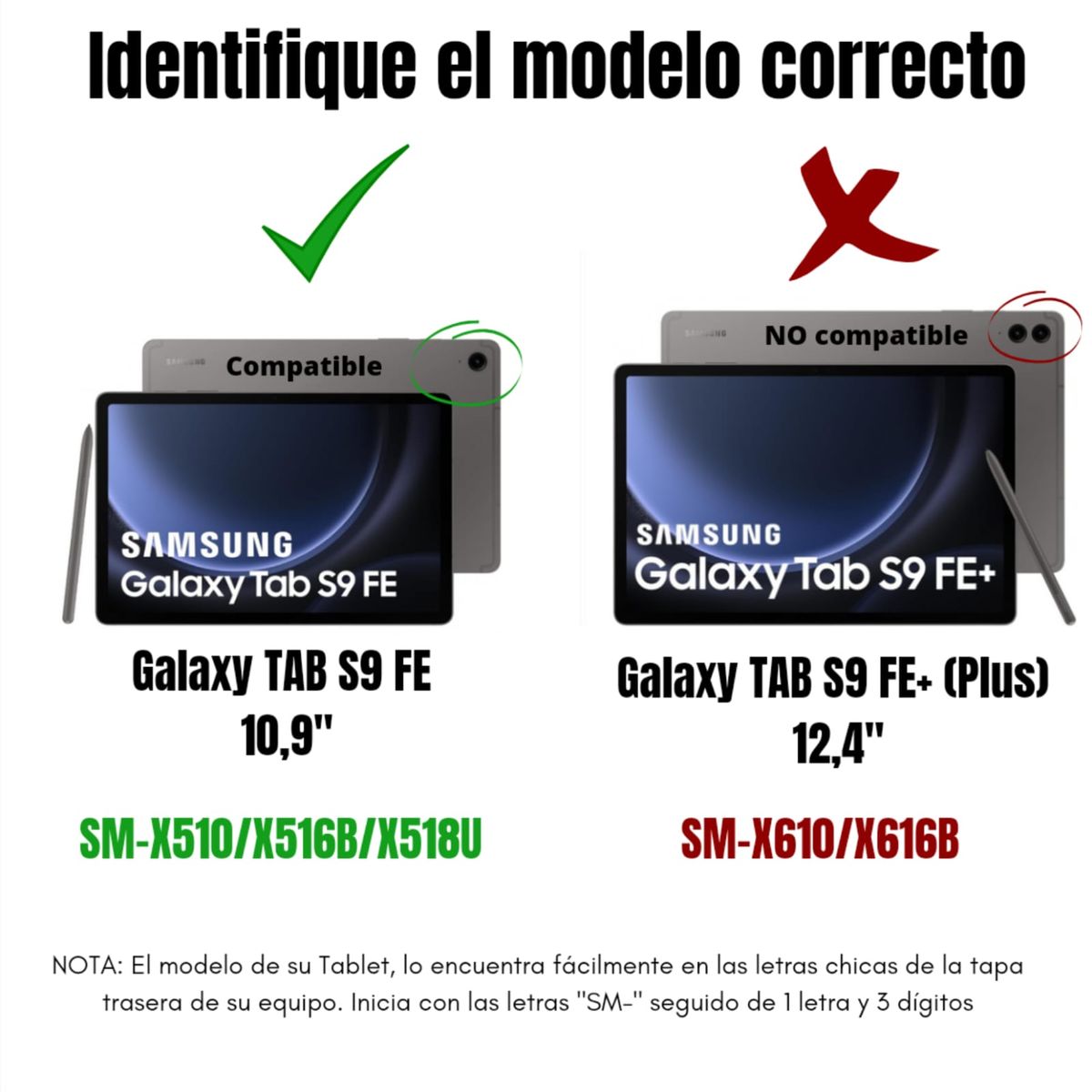 GENERICO - Funda Inteligente compatible con Samsung Galaxy Tab S9 FE Azul marino