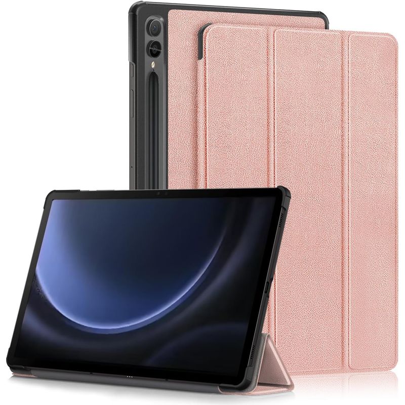 GENERICO - Funda Inteligente compatible con Samsung Galaxy Tab S9 FE+ Rosa Gold