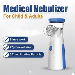 GENERICO - Mini nebulizador portátil silencioso recargable inhalador de asma