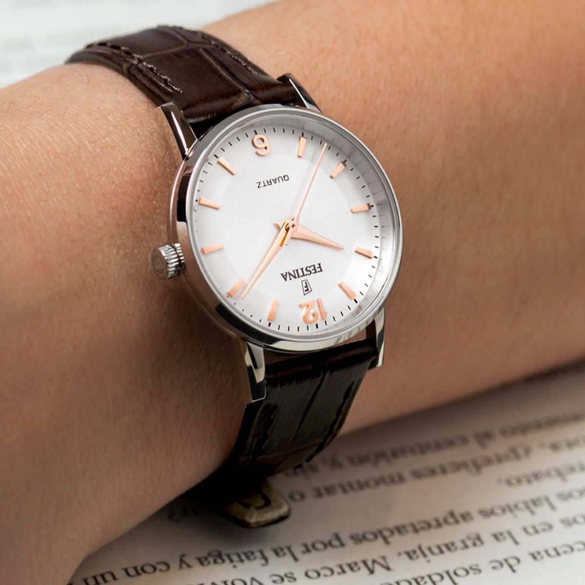 FESTINA - Reloj F20691/2 Festina Blanco Mujer Correa Clásico