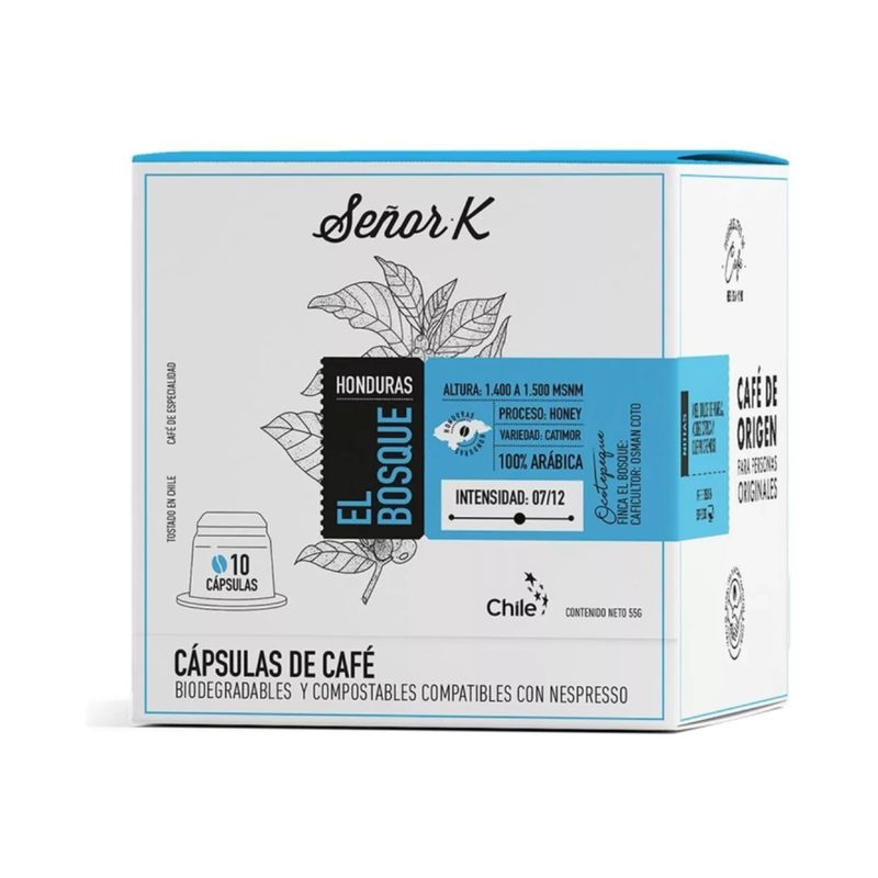 SEÑOR K - Cápsulas Nespresso Honduras El bosque x10 Café Señor K