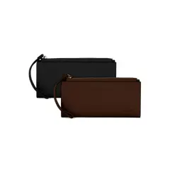 CARVEN - 2 Billeteras de mujer Delia negra y café