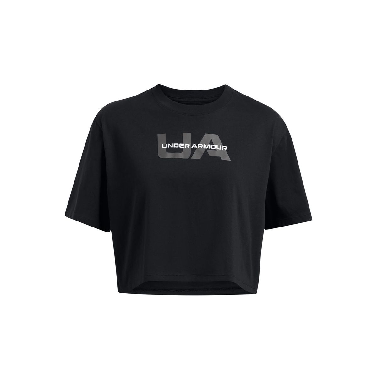 UNDER ARMOUR - Polera manga corta BoxyCrop mujer Negro UNDER ARMOUR