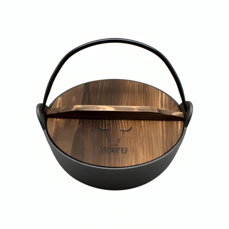 WAYU - OLLA CON TAPA DE MADERA WAYU IRON CAST