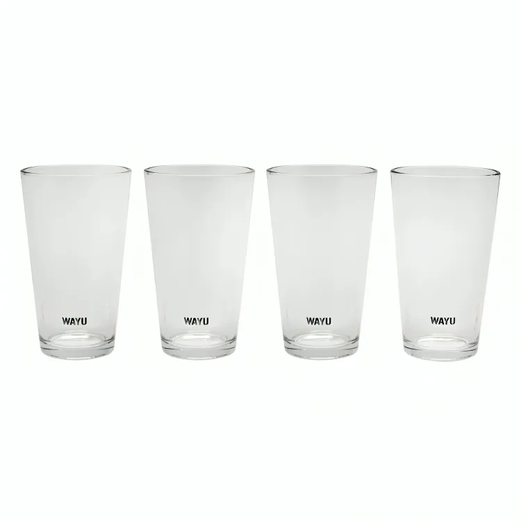 SET 4 VASOS VIDRIO