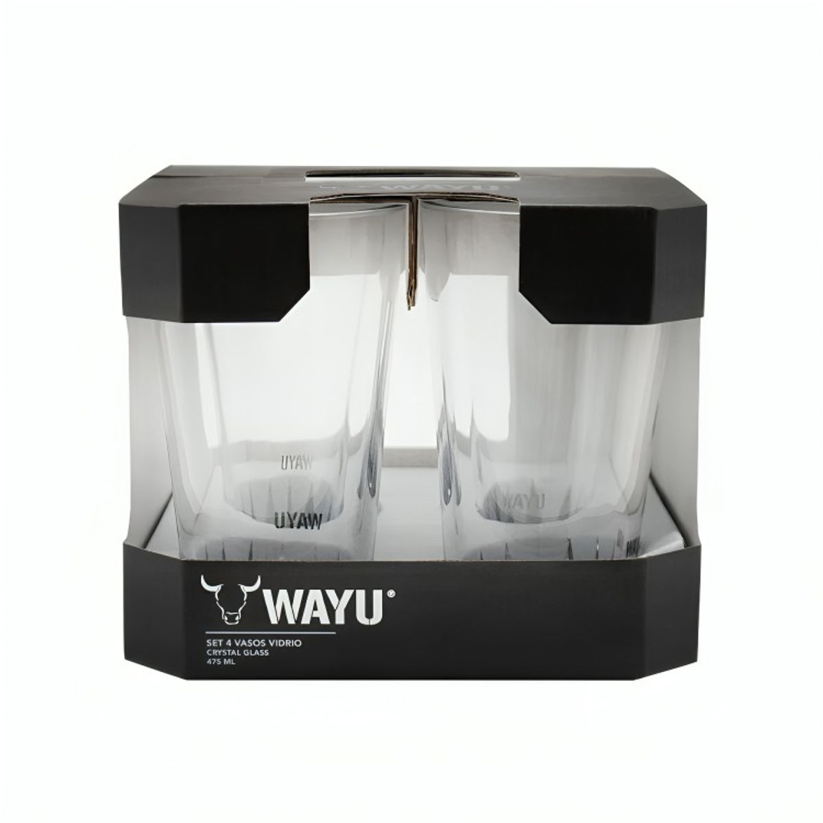 WAYU - SET 4 VASOS VIDRIO WAYU