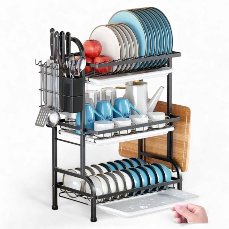 GENERICO - Rack Escurridor Secador De Loza 3 Niveles Organizador