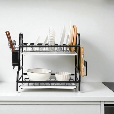 Imagen 2 del producto Escurridor Secador De Loza 2 Niveles Negro Platos Cocina