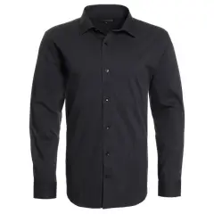 POTROS - Camisa Celeste Hombre Manga Larga Slim Fit Lisa Gran Vía
