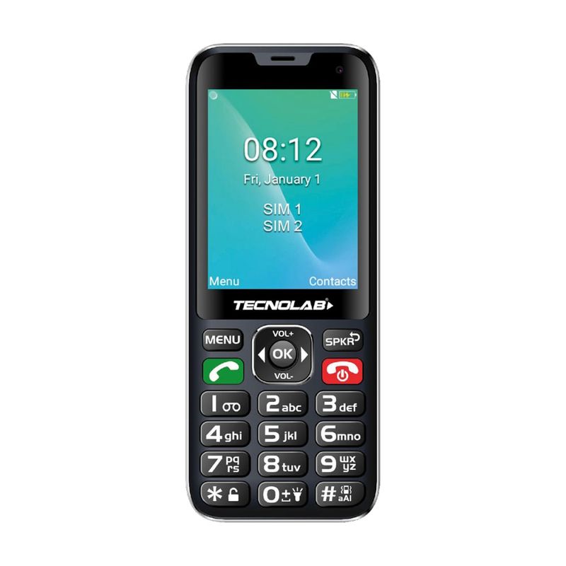 TECNOLAB - Telefono Celular Senior Tecnolab 4G Adulto Mayor TL487 Negro