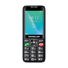TECNOLAB - Telefono Celular Senior 4G Adulto Mayor TL487 Negro