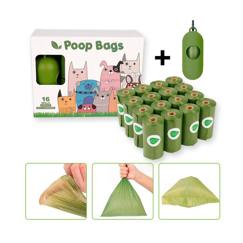 GENERICO - Dispensador Basura Para Mascota + 240 Bolsas Biodegradable
