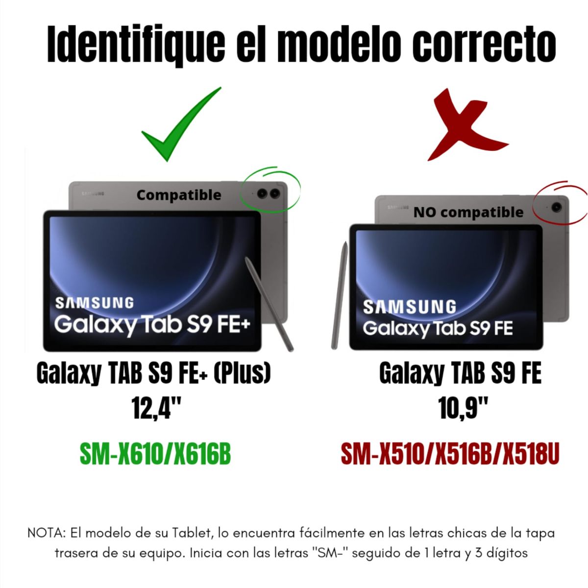 GENERICO - Funda Inteligente compatible con Samsung Galaxy Tab S9 FE+ Morado