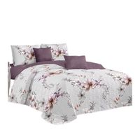 Cubrecama Quilt Verano 2 Plazas - Lila Floral KFL582