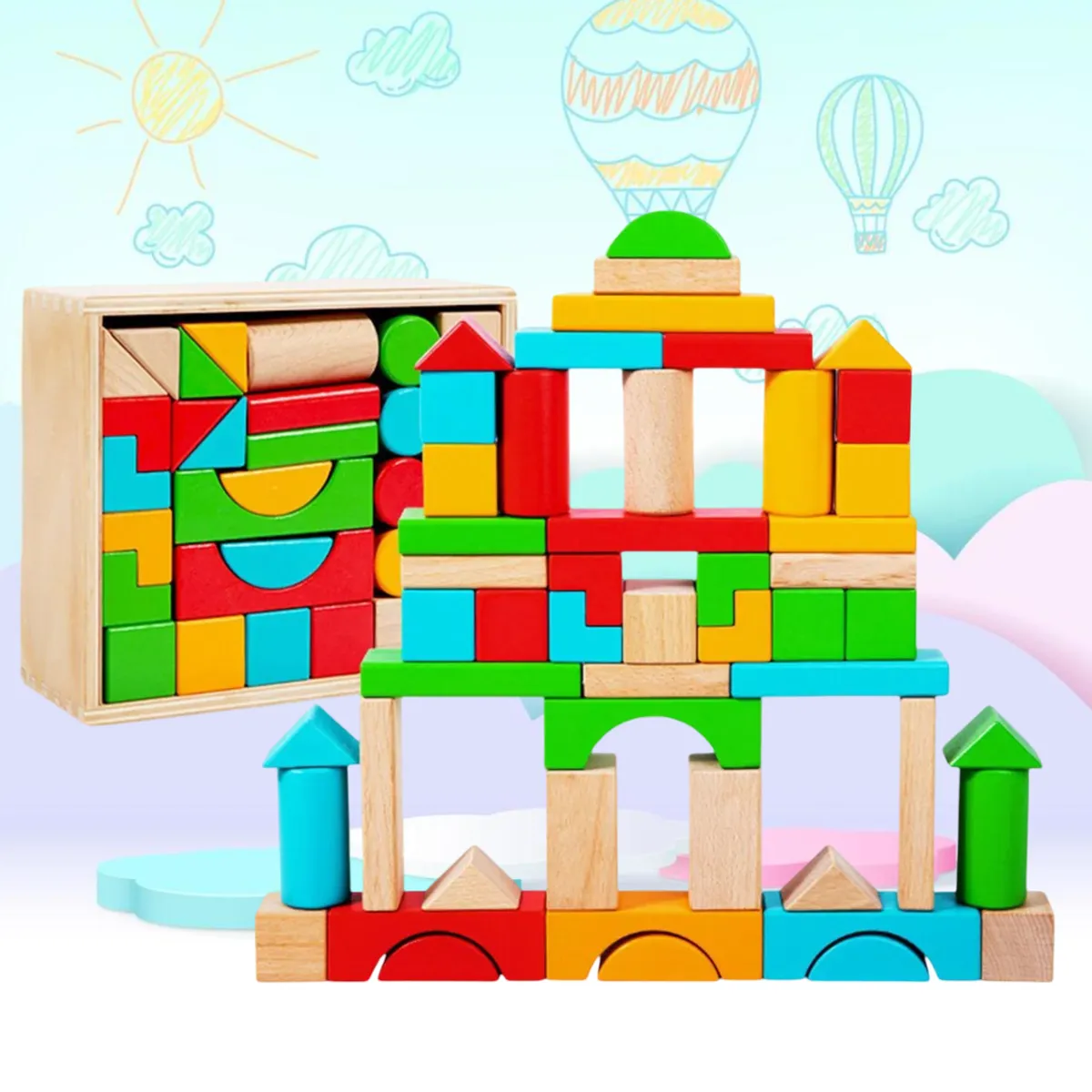 JUGUETERIA ESTELAR - Bloques montessori apilables para niños