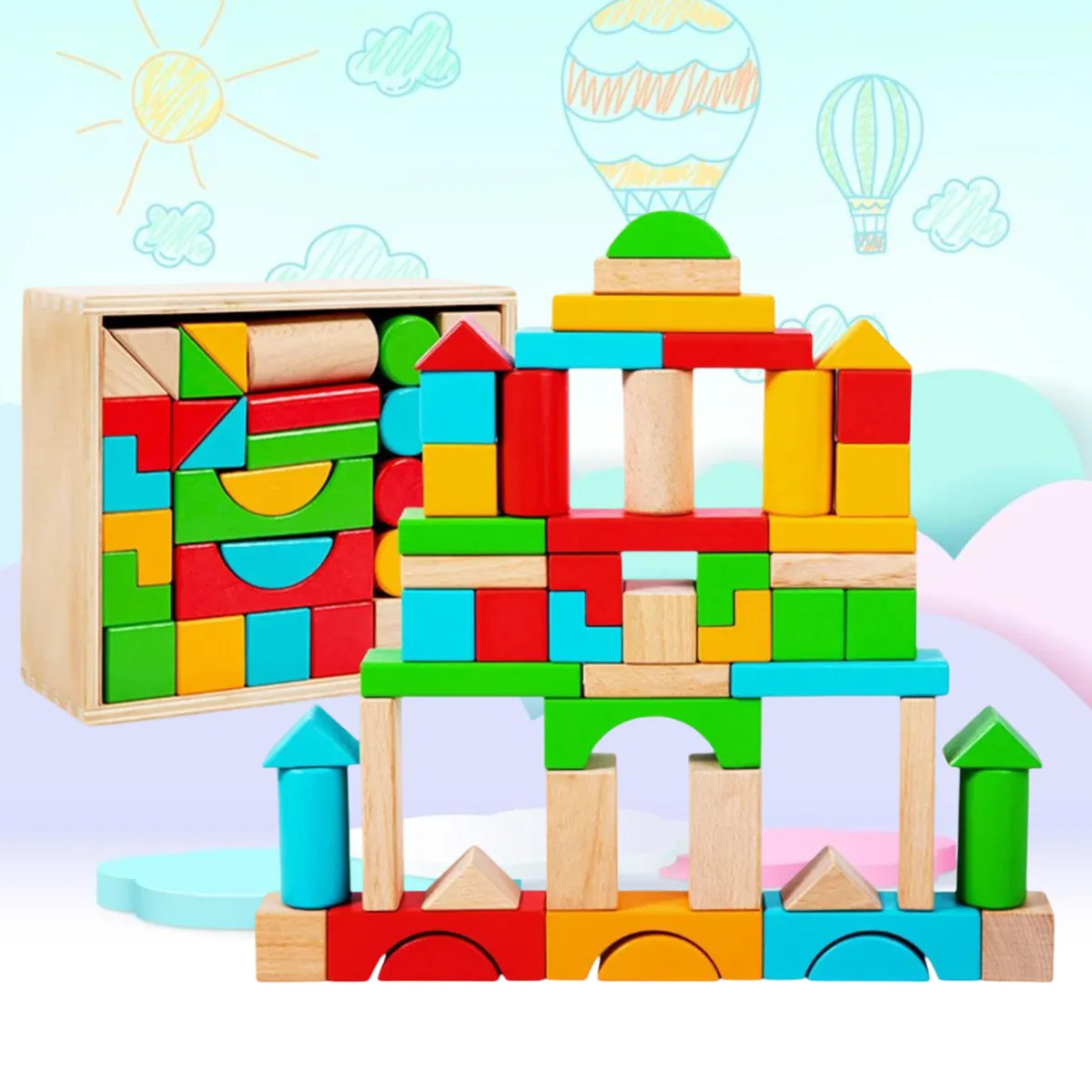 JUGUETERIA ESTELAR - Bloques montessori apilables para niños