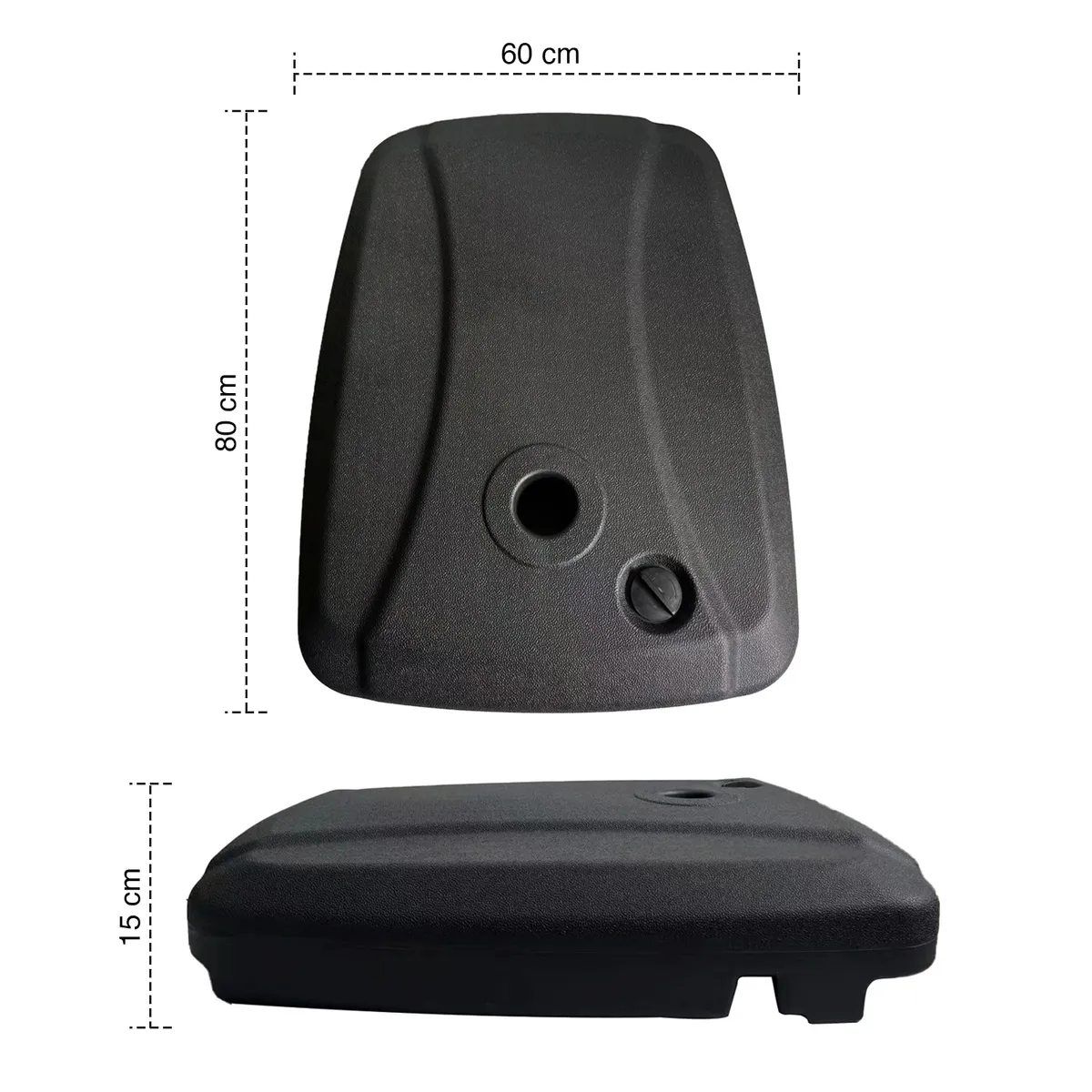 NOVAHUS - Base Cuadrada Para Quitasol Novahus 60 kg Negro