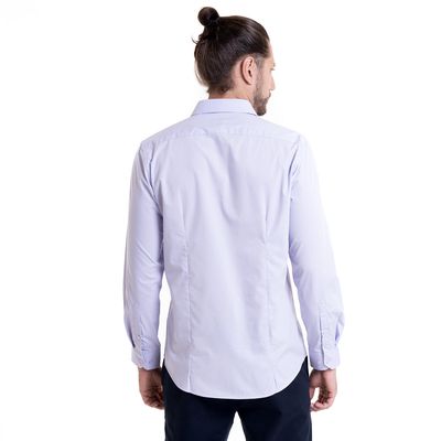 Imagen 2 del producto Camisa Celeste Hombre Manga Larga Slim Fit Lisa Gran Vía