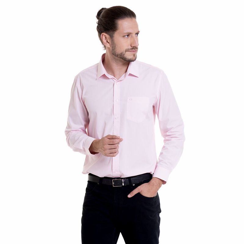 POTROS - Camisa Rosa Manga Larga Algodón Serrano POTROS