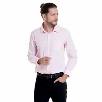 Camisa Rosa Manga Larga Algodón Serrano