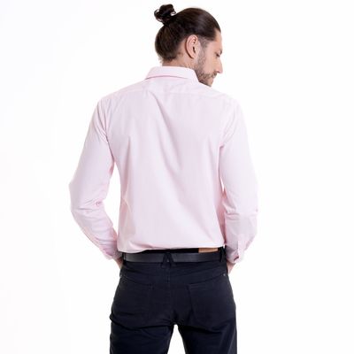 Imagen 2 del producto Camisa Rosa Manga Larga Algodón Serrano