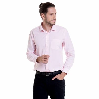 Imagen 1 del producto Camisa Rosa Manga Larga Algodón Serrano