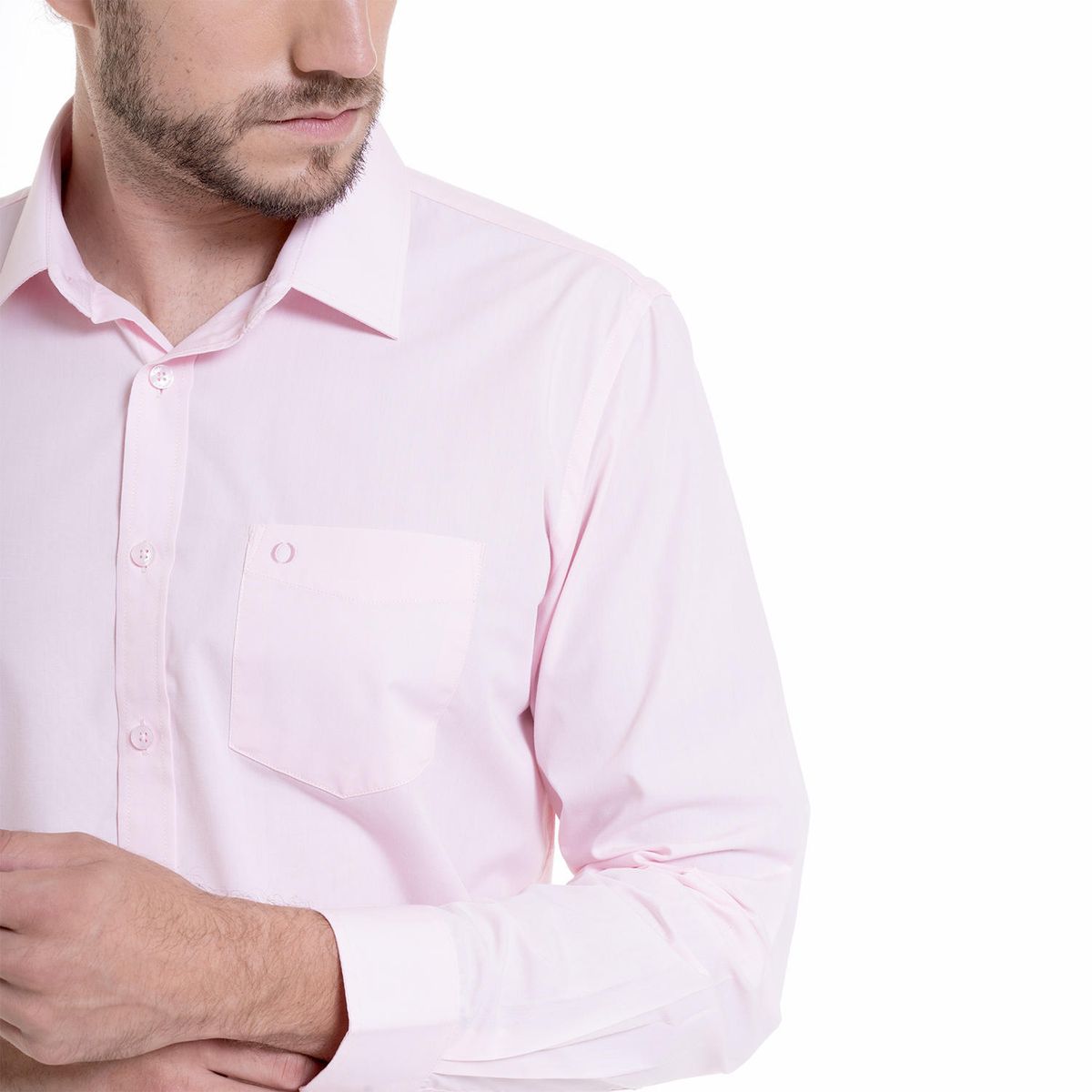 POTROS - Camisa Rosa Manga Larga Algodón Serrano POTROS