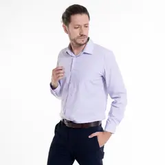 POTROS - Camisa Rosa Manga Larga Algodón Serrano