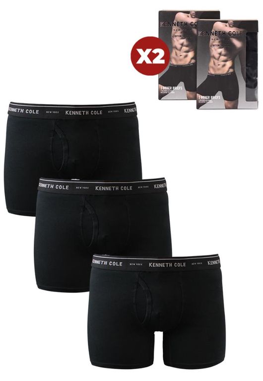 Pack 6 Boxer talla XL negros Negro XL