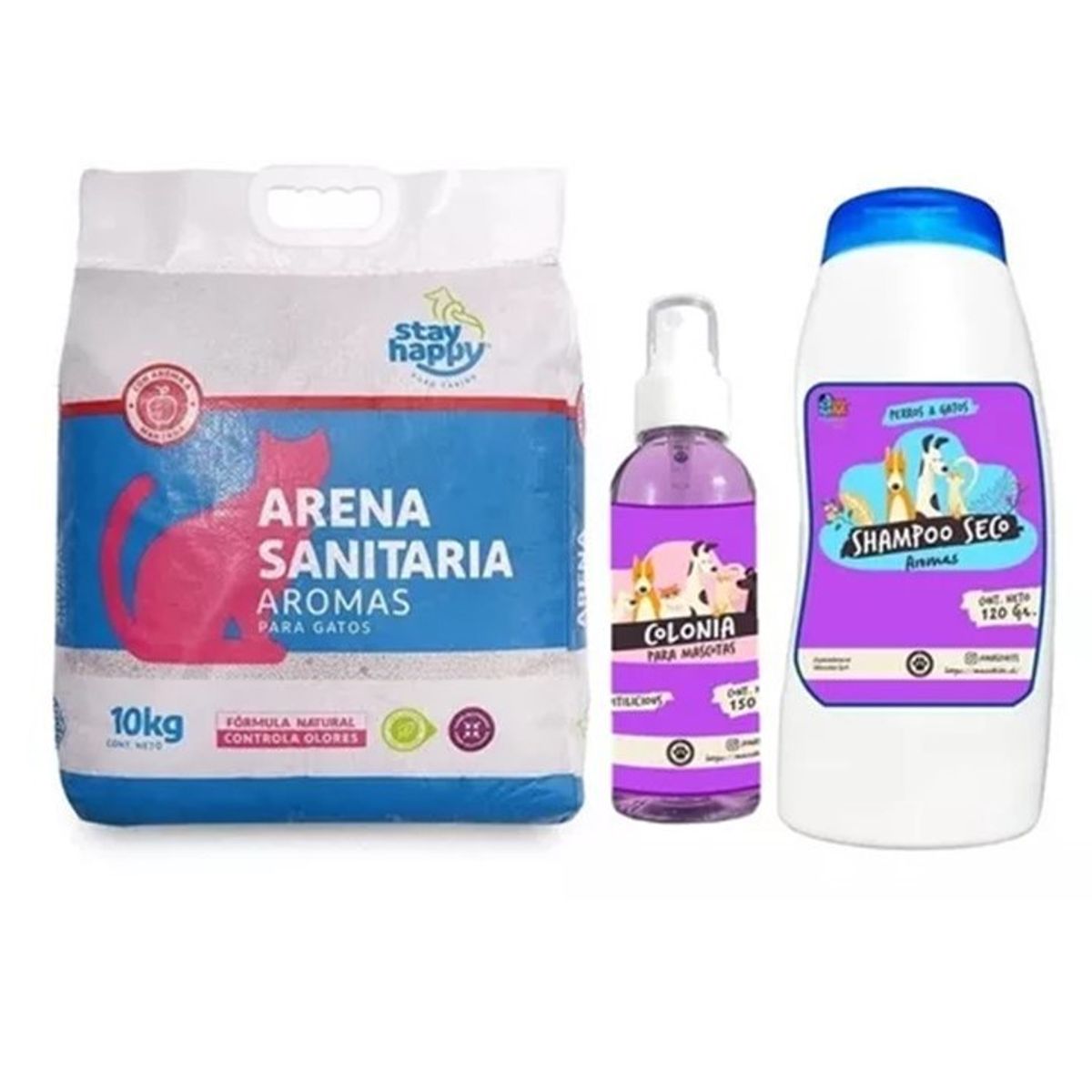 MASCOKITS - Arena Ultra Aglutinante Para Gatos 10kg  Colonia  Shampoo