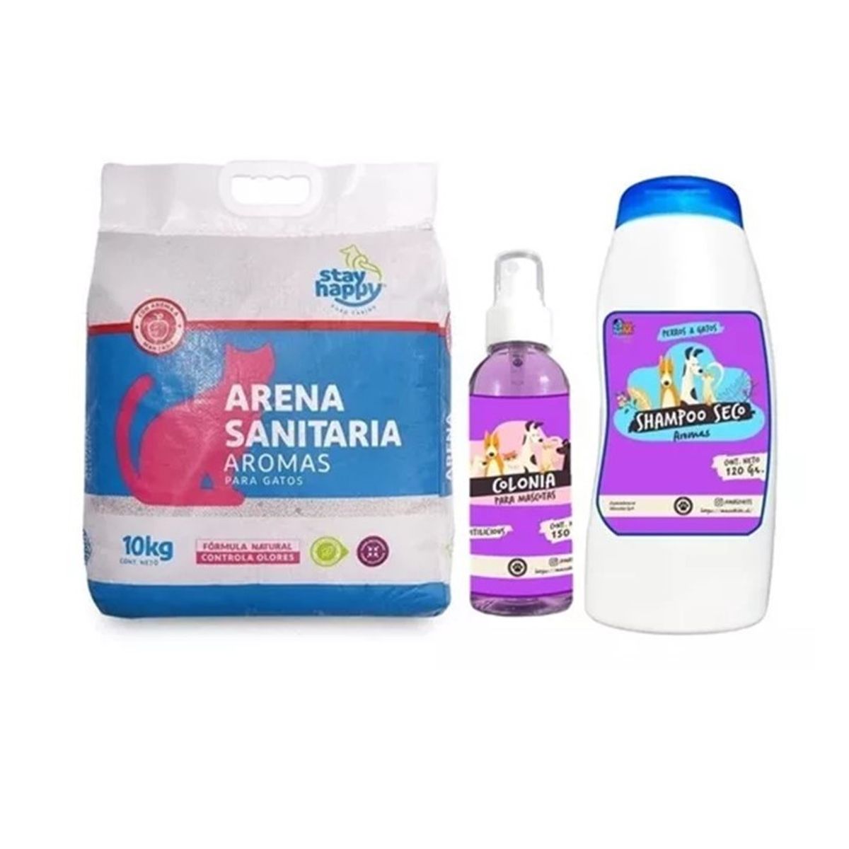 MASCOKITS - Arena Ultra Aglutinante Para Gatos 10kg  Colonia  Shampoo