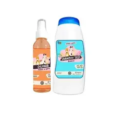 MASCOKITS - Kit Para Gato Shampoo Seco Colonia Durazno-Coco.