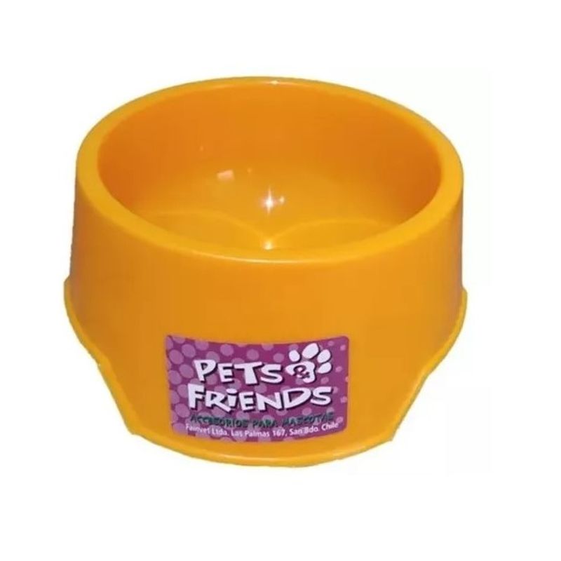 GENERICO - Plato Comedero Ó Bebedero Perro Ó Gato 400 Ml Color Naranja