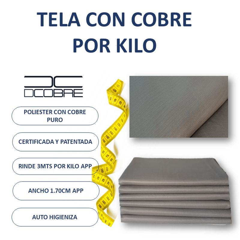 DCOBRE - 1 kilo Tela  Cobre Bodys Post Operatorio.