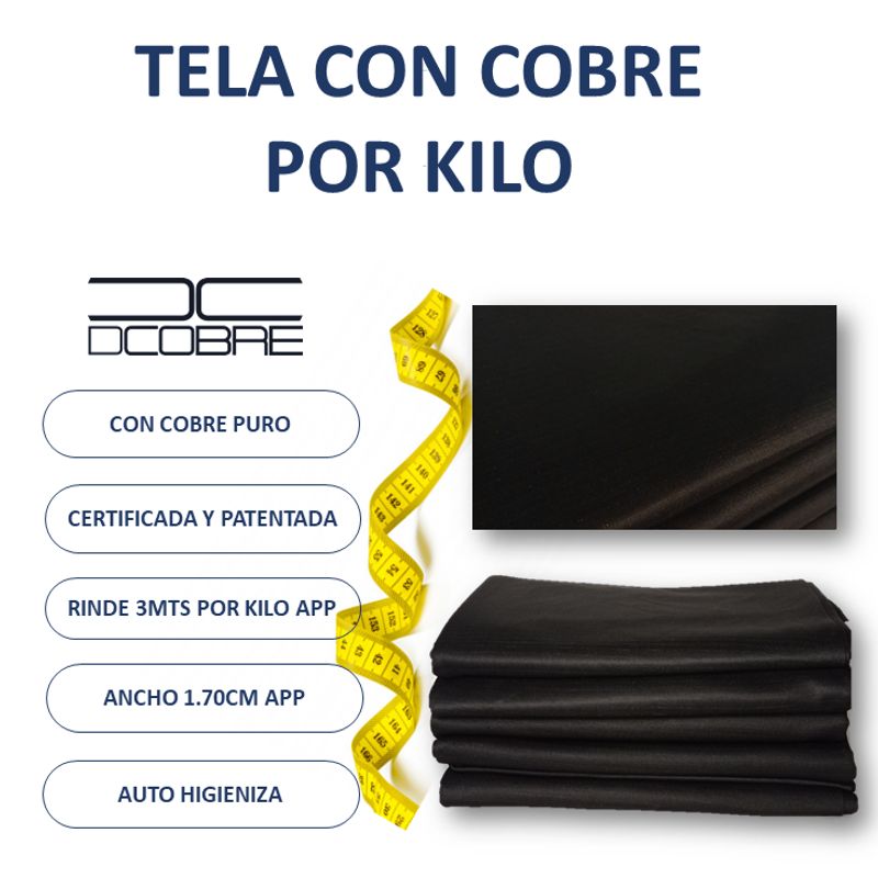 DCOBRE - 1 kilo Tela Cobre Bodys post operatorio.