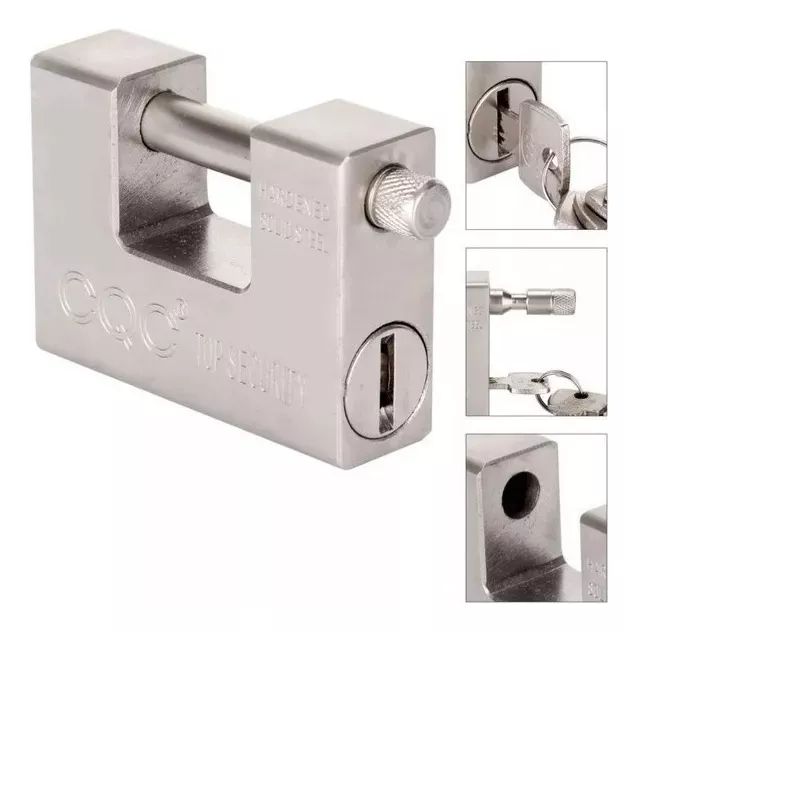 GENERICO - Candado De Seguridad Anti Napoleón 74mm Anti Robo + 4 Llaves