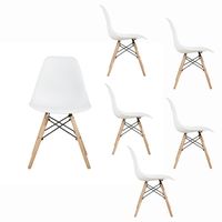 Kit 6 sillas Badem blancas - Blanco