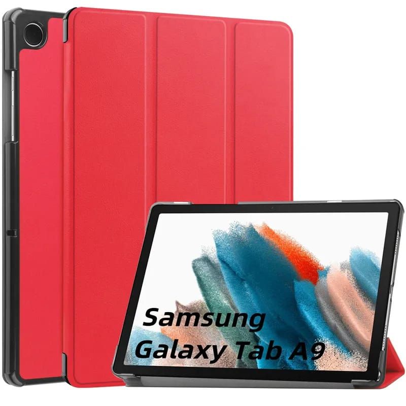 GENERICO - Funda Inteligente compatible con Samsung Galaxy Tab A9 8.7 Rojo