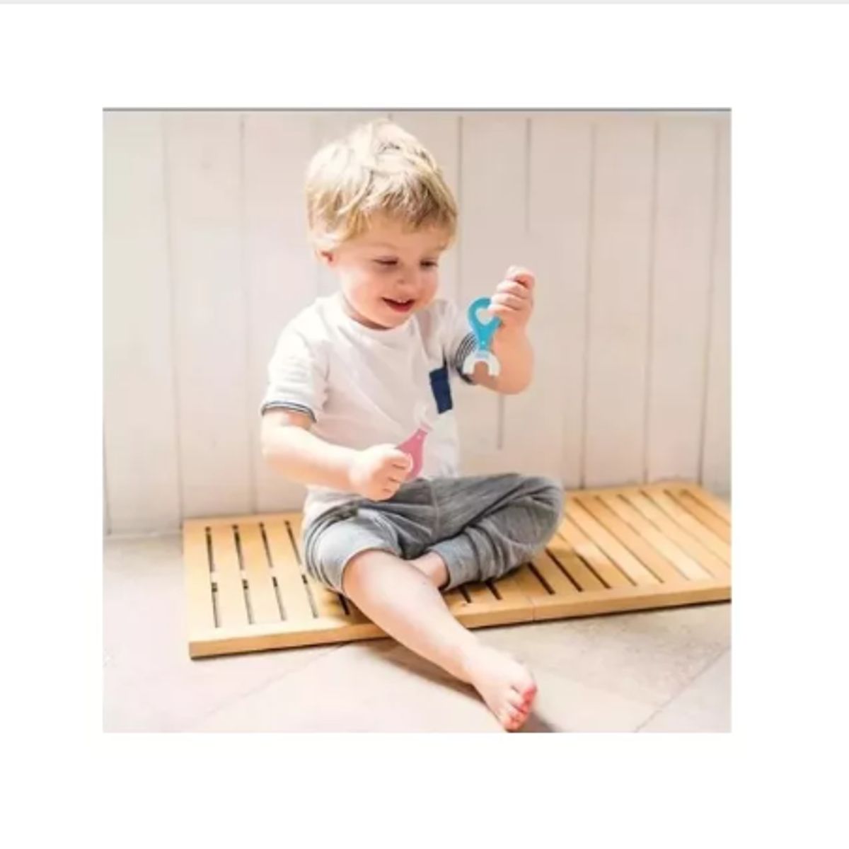 GENERICO - Cepillo De Dientes Suave Para Niños 360º Silicona Forma U ROSA