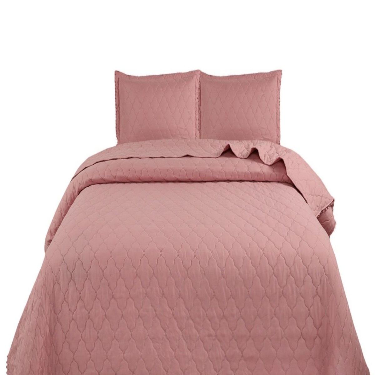 GENERICO - Cubrecamas Quilt Primavera Verano con Pompones B6