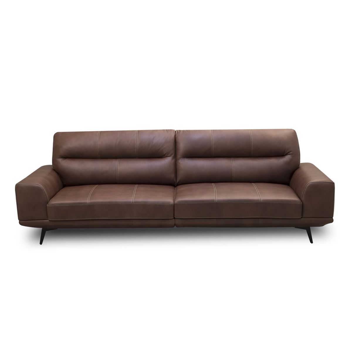 AMUV - SOFA CUERO 3 CUERPOS NORTON CAFÉ