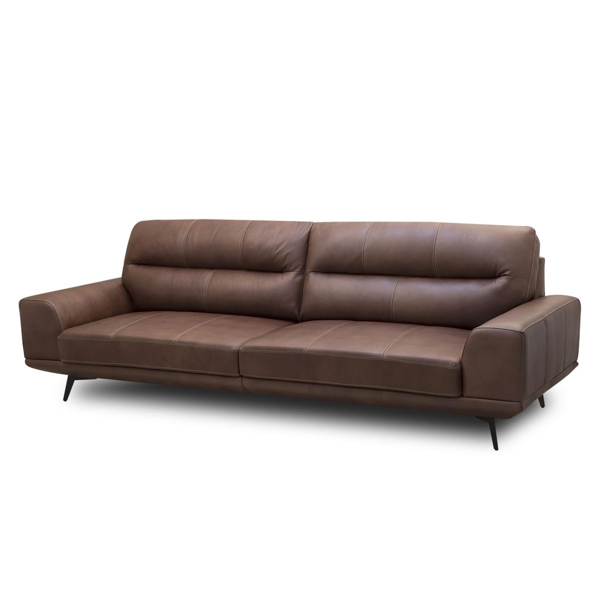 AMUV - SOFA CUERO 3 CUERPOS NORTON CAFÉ