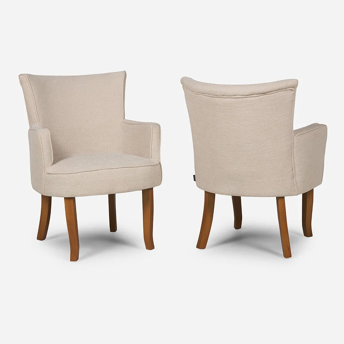 ROSEN - Set 2 Poltronas Rosen Emily Tela Crudo