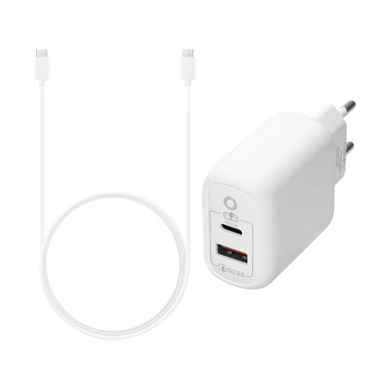 MOTOMO - Cargador Certificado 20W USB 3.0 USB Tipo C con Cable Tipo C a Tipo C