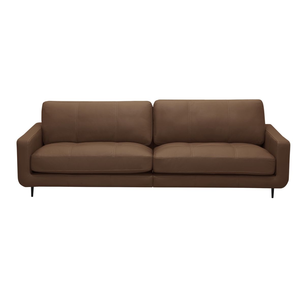 AMUV - SOFA CUERO 3 CUERPOS ALICANTE CAFÉ