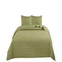 Quilt Verano Primavera - Cubrecama King con Pompones B2