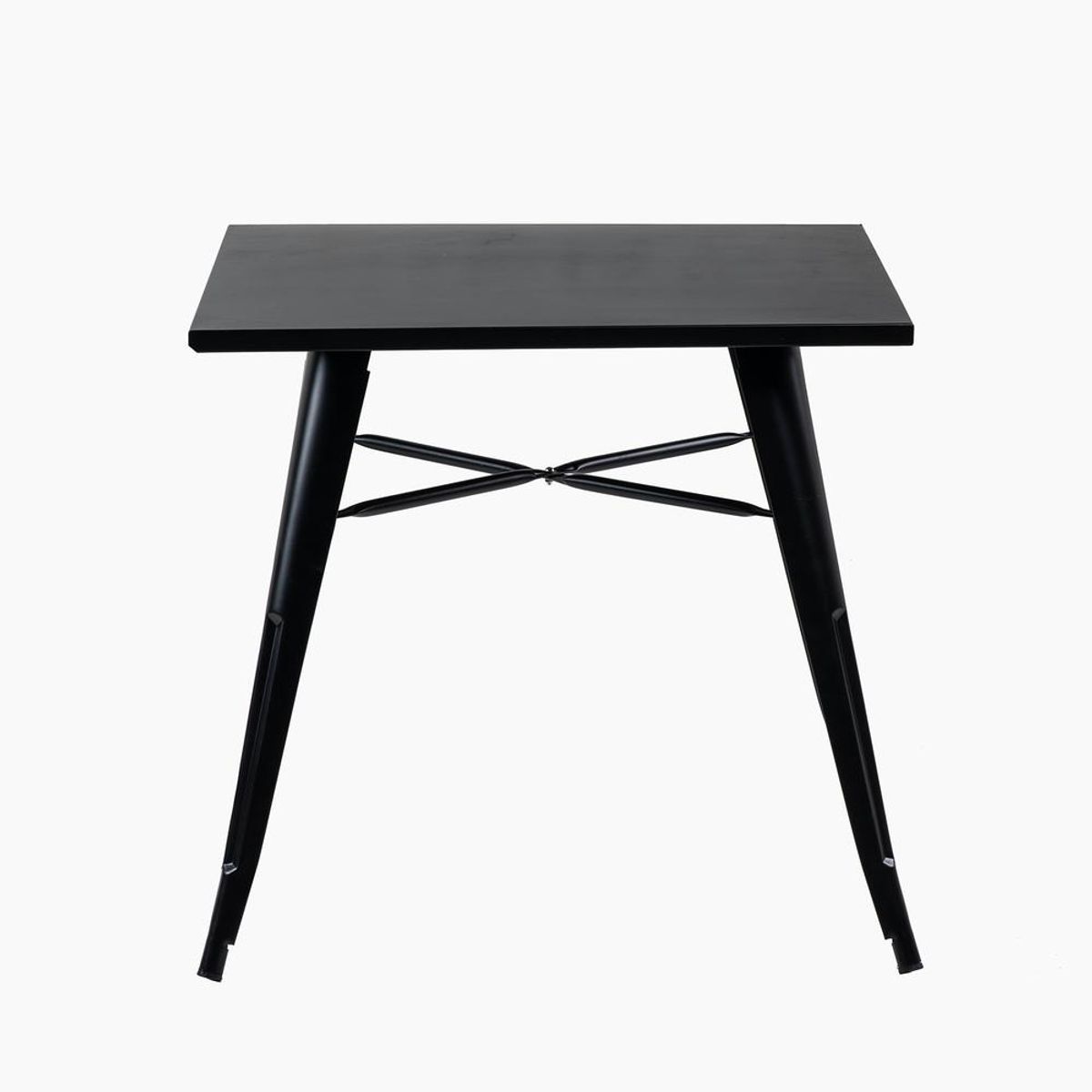 SPAZZIO - Mesa Tolix negro mate 70x70x75 cm