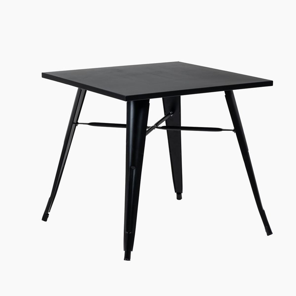 SPAZZIO - Mesa Tolix negro mate 70x70x75 cm