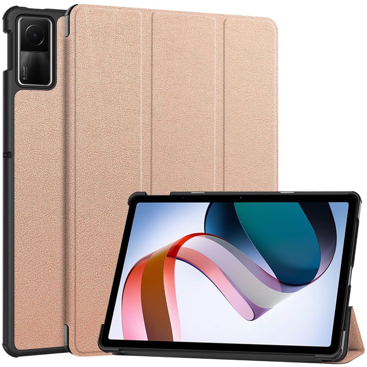 GENERICO - Funda Inteligente compatible con Xiaomi Redmi Pad SE Rosa Gold